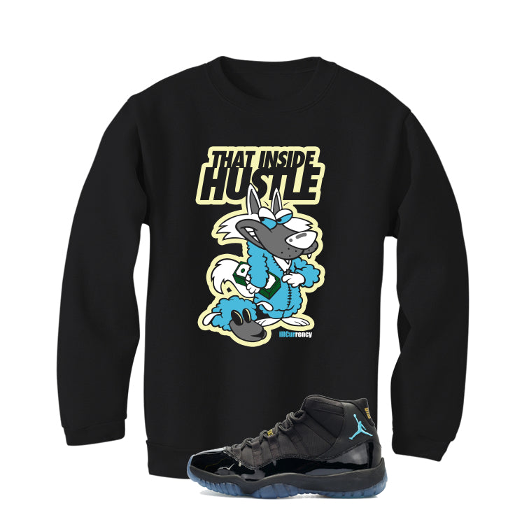 Air Jordan 11 Gamma Blue Matching T-Shirt, Sweatshirts & Hoodies Black T-Shirt (That Inside Hustle)| illcurrency