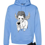 Air Jordan 14 University Blue Matching T-Shirt, Sweatshirts & Hoodies Carolina Blue T-Shirt (Dark Angel)| illcurrency