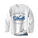 Air Jordan 3 True Blue Matching T-Shirt White T-Shirt (The dream is free)| illcurrency