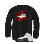 Air Jordan 12 “Red Taxi” | illcurrency Black T-Shirt (LIPS UNSEALED)