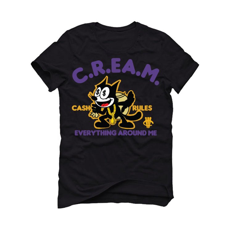 Air Jordan 12 Field Purple - Black T-Shirt (CASH RULES)