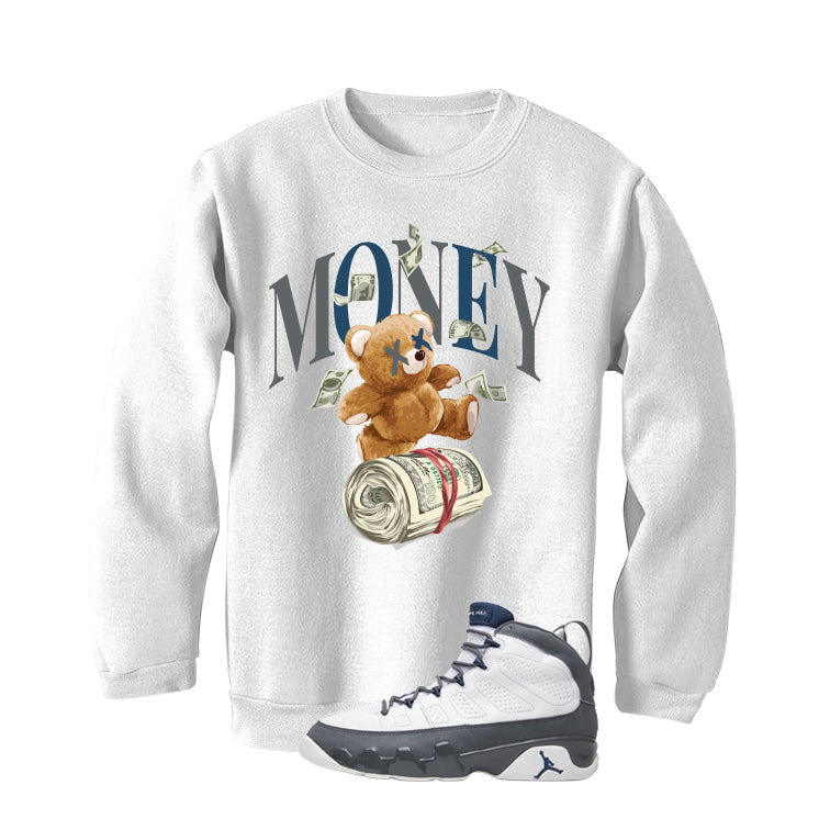 Air Jordan 9 Flint Grey Matching T-Shirt, Sweatshirts & Hoodies White T-Shirt (Money Bear)| illcurrency