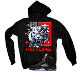Air Jordan 5 Black Metallic Reimagined Black T-Shirt (Future)| illcurrency