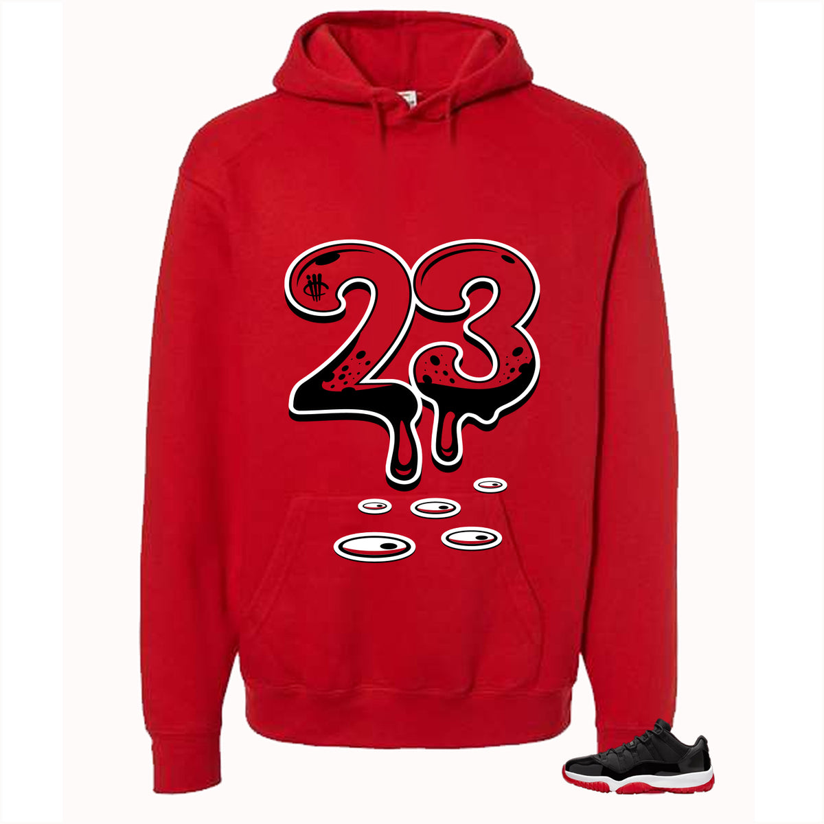 Air Jordan 11 Low Bred Red T-Shirt (23)| illcurrency