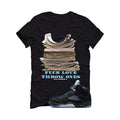 Air Jordan 5 Black/University Blue Matching T-Shirt Black T-Shirt (Fck Love)| illcurrency