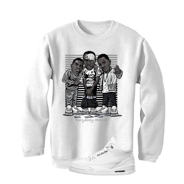 Air Jordan 3 Pure Money White T-Shirt (Everybody Eats)| illcurrency