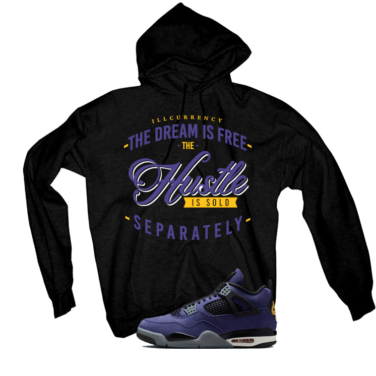 Air Jordan 4 OG Lakers Matching T-Shirt, Sweatshirts & Hoodies Black T-Shirt (The dream is free)| illcurrency
