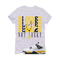 Air Jordan 4 Tour Yellow Matching T-Shirt Blessed not lucky