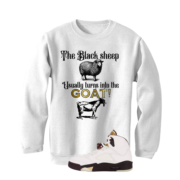 Air Jordan 5 Earth/Metallic Gold White T-Shirt (the black sheep usually turns into the GOAT!)| illcurrency