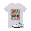 Air Jordan 4 White Cement White T-Shirt (Cut from a different cloth)| illcurrency