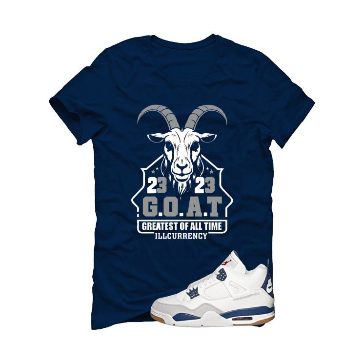 Nike SB x Air Jordan 4 Navy Navy Blue T-Shirt (GOAT 23)| illcurrency