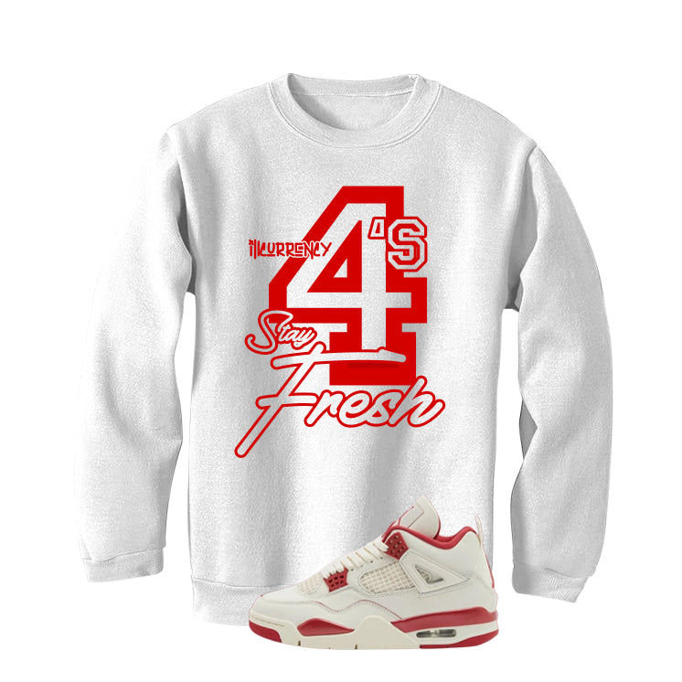 Air Jordan 4 Valentine’s Day (Sierra Red) Matching T-Shirt, Sweatshirts & Hoodies White T-Shirt (4s Stay Fresh)| illcurrency