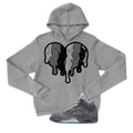 Air Jordan 5 Wolf Grey Matching T-Shirt, Sweatshirts & Hoodies Grey T-Shirt (Heart)