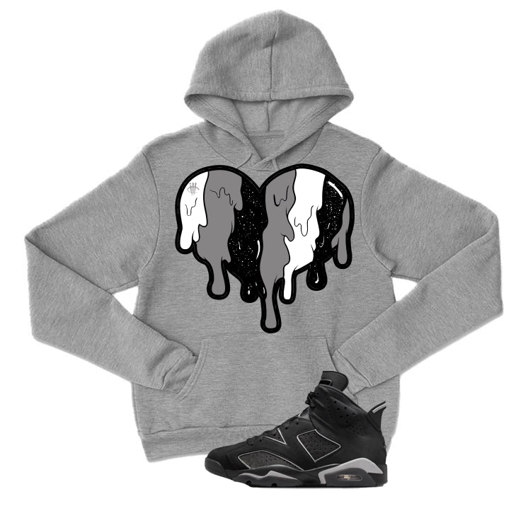 Air Jordan 6 Cap and Gown Matching T-Shirt, Sweatshirts & Hoodies Grey T-Shirt (Heart)| illcurrency