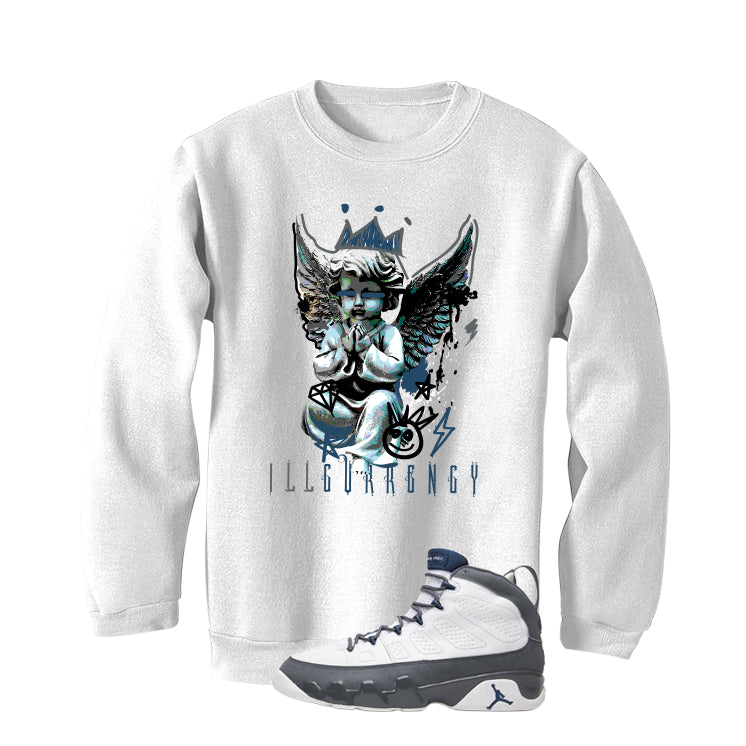 Air Jordan 9 Flint Grey Matching T-Shirt, Sweatshirts & Hoodies White T-Shirt (Graffiti Angel)| illcurrency