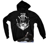 Air Jordan 5 Black Metallic Reimagined Black T-Shirt (Drip)| illcurrency