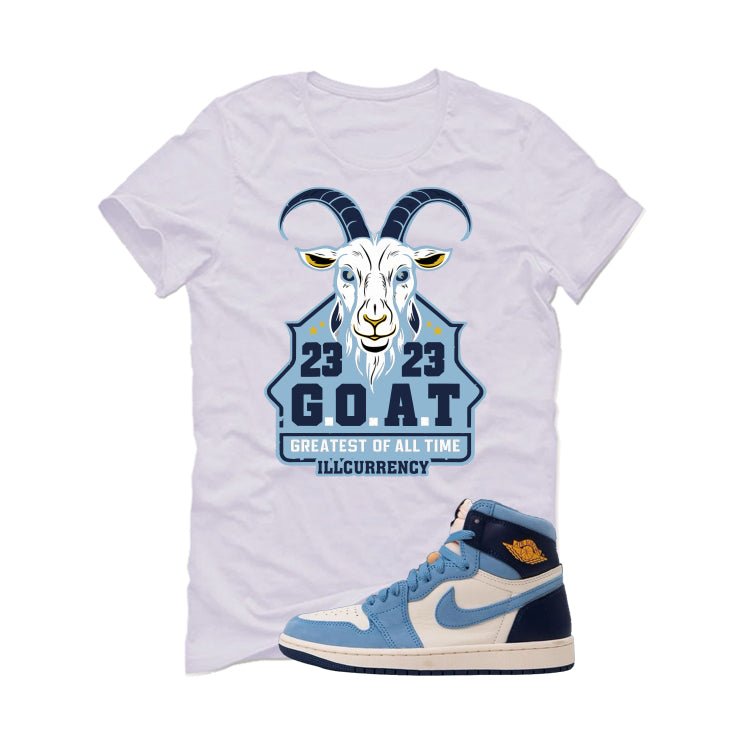 Air Jordan 1 High OG WMNS First in Flight White T-Shirt (GOAT 23)| illcurrency