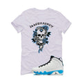 Air Jordan 9 “Powder Blue” | illcurrency White T-Shirt (Skeleton Rose)