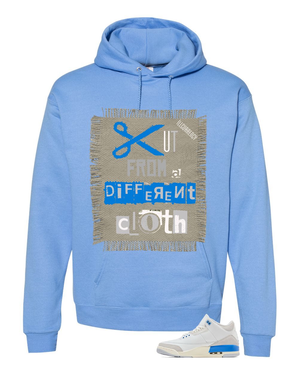 Air Jordan 3 Lucky Shorts Carolina Blue T-Shirt (Cut from a different cloth)| illcurrency