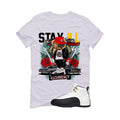 Air Jordan 12 Taxi Matching T-Shirt, Sweatshirts & Hoodies White T-Shirt (Stay ill Bear)| illcurrency