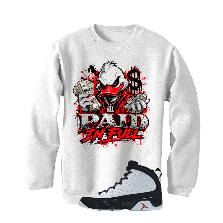 Air Jordan 9 OG Space Jam Matching T-Shirt Paid in Full