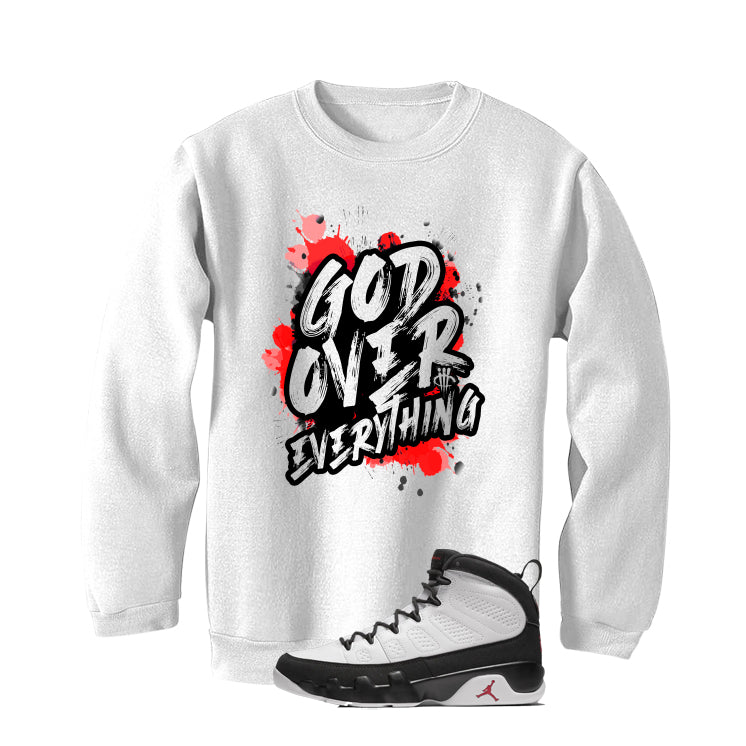 Air Jordan 9 OG Space Jam Matching T-Shirt White T-Shirt (God Over Everything)| illcurrency