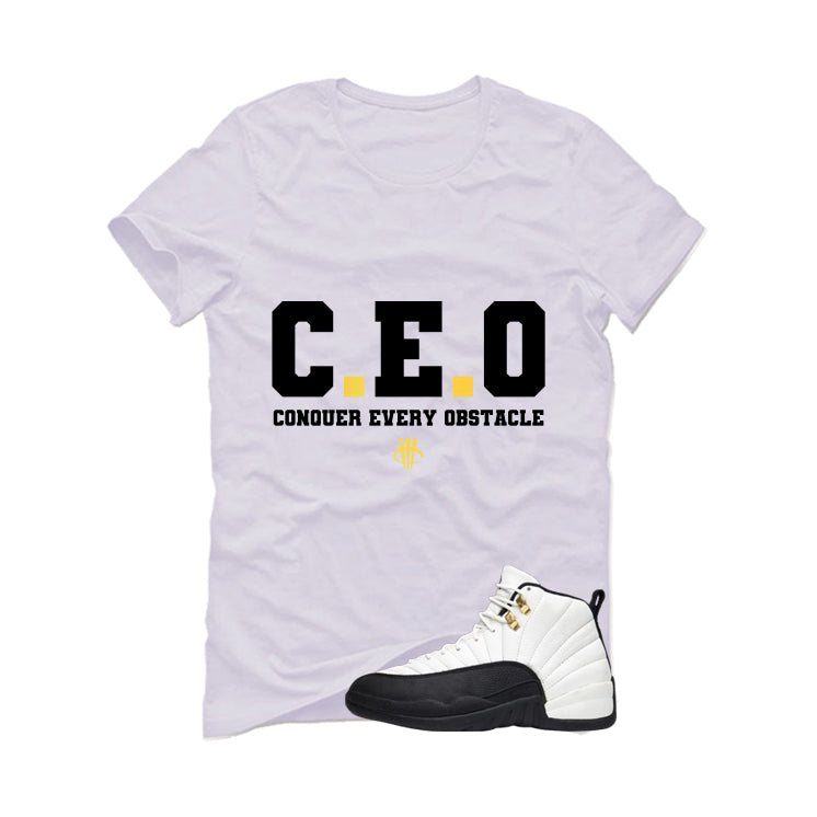 Air Jordan 12 Taxi Matching T-Shirt, Sweatshirts & Hoodies White T-Shirt (Ceo)| illcurrency