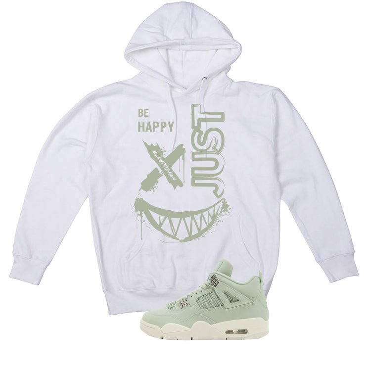 Air Jordan 4 WMNS Seafoam White T-Shirt (Be Happy)| illcurrency