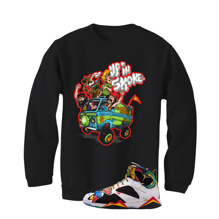 Air Jordan 7 Miro Matching T-Shirt Black T-Shirt (Up in smoke)| illcurrency