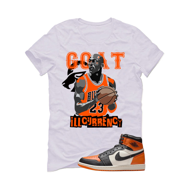 Air Jordan 1 High OG Shattered Backboard White T-Shirt (MJ GOAT)| illcurrency