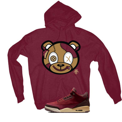 Air Jordan 3 OG Bin 23 Matching T-Shirt Maroon T-Shirt (Stitched Up Teddy)| illcurrency