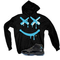 Air Jordan 11 Gamma Blue Matching T-Shirt, Sweatshirts & Hoodies Black T-Shirt (Happy Drip)