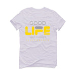 Air Jordan 11 Low WMNS “Yellow Snakeskin” White T-Shirt (Bad Choices)