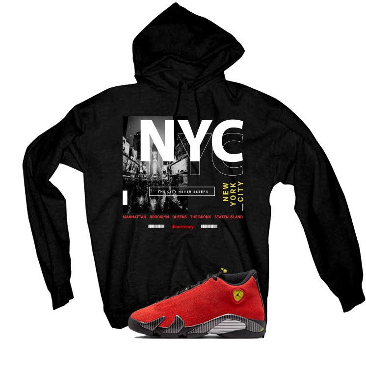 Air Jordan 14 Ferrari Black T-Shirt (City Never Sleeps)| illcurrency