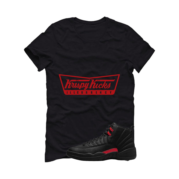 Air Jordan 12 Bloodline Matching T-Shirt, Sweatshirts, & Hoodies Black T-Shirt (Krispy Kicks)| illcurrency