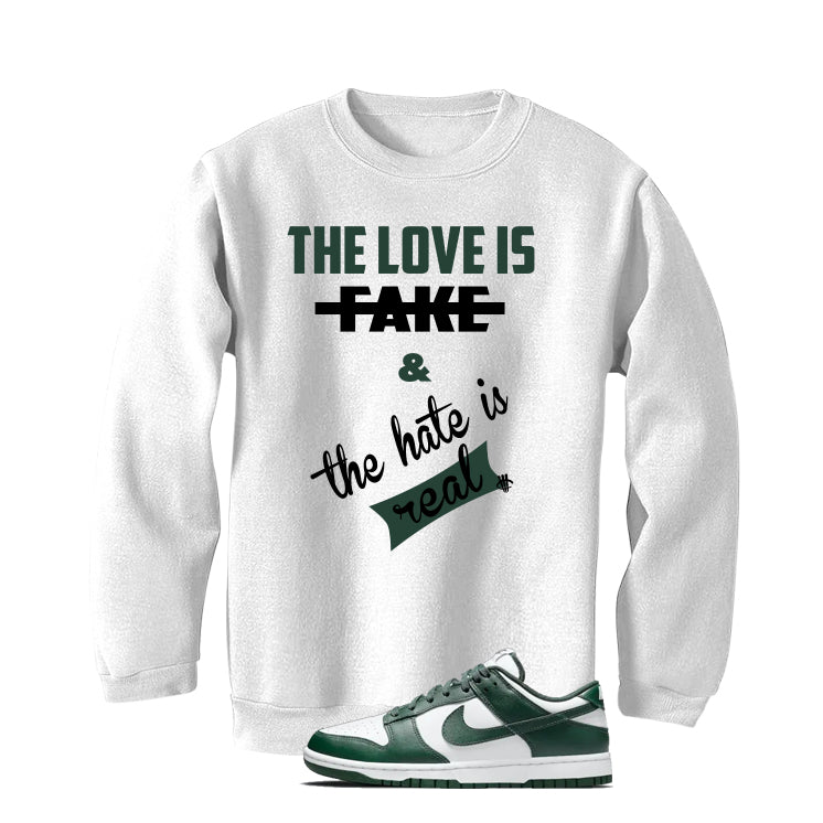 Nike Dunk Low Michigan State White T-Shirt (Love is Fake)