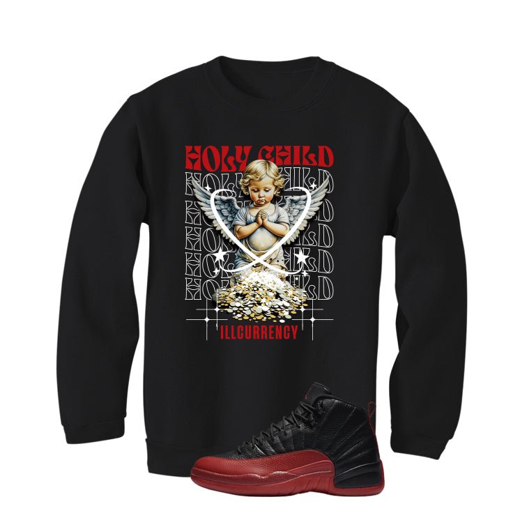 Air Jordan 12 Flu Game 2025 Black T-Shirt (Holy Child)| illcurrency