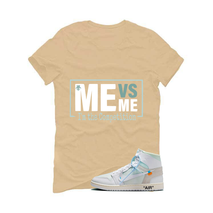 Off-White x Air Jordan 1 High OG Alaska Matching T-Shirt, Sweatshirts & Hoodies Tan T-Shirt (Me Vs Me)| illcurrency