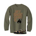 Nike Dunk Low Frankenstein Matching T-Shirt, Sweatshirts & Hoodies Military Green T-Shirt (My Shoe Game Is Fire)