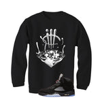 Air Jordan 5 Black Metallic Reimagined Black T-Shirt (Drip)| illcurrency