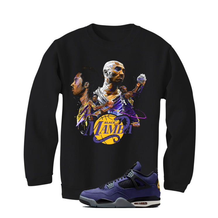 Air Jordan 4 OG Lakers Matching T-Shirt, Sweatshirts & Hoodies Black T-Shirt (Black Mamba)| illcurrency