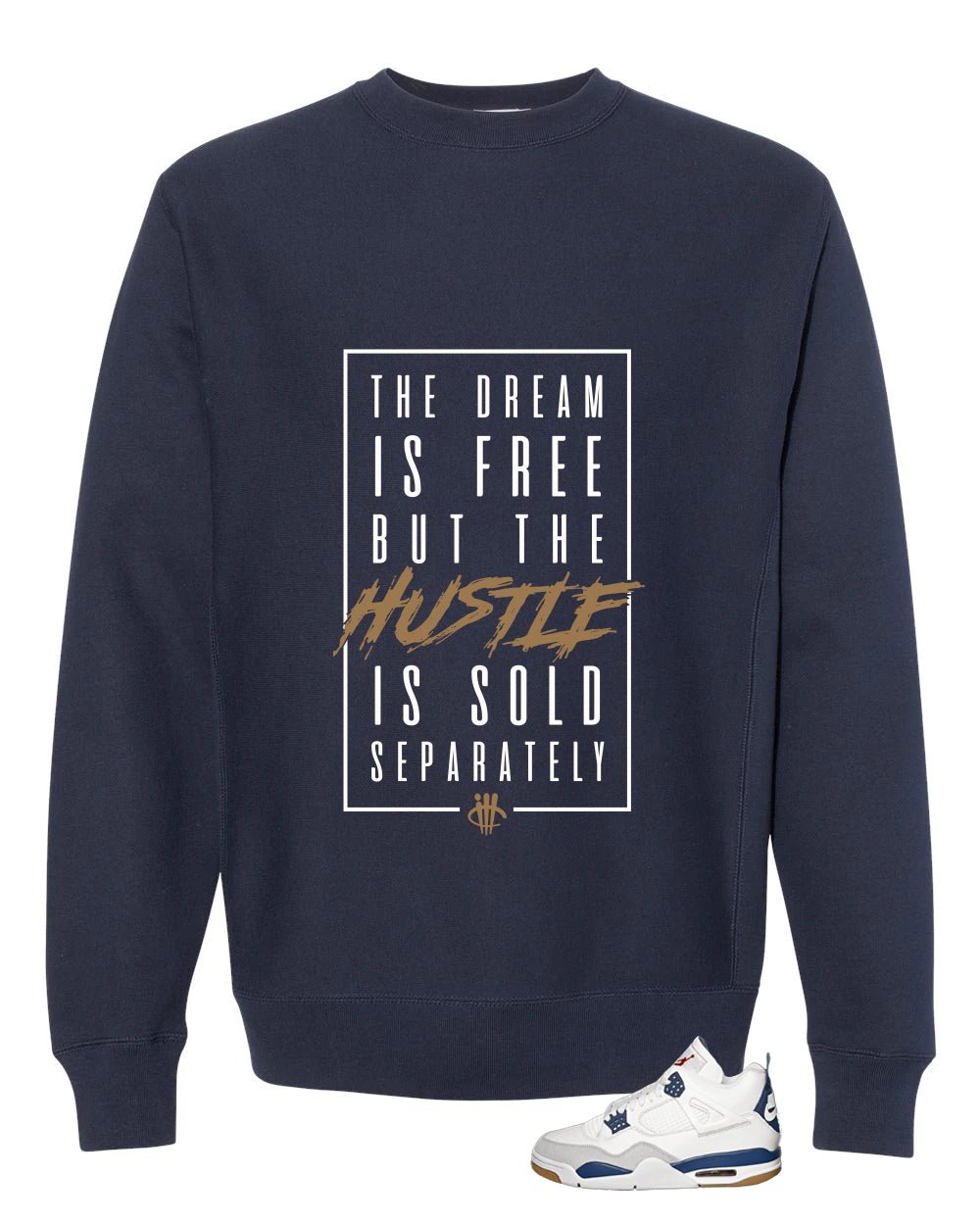 Nike SB x Air Jordan 4 Navy Navy Blue T-Shirt (Dream is Free)| illcurrency