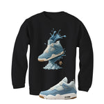 Air Jordan 4 Denim Worn Blue Black T-Shirt (Splash Shoe)| illcurrency
