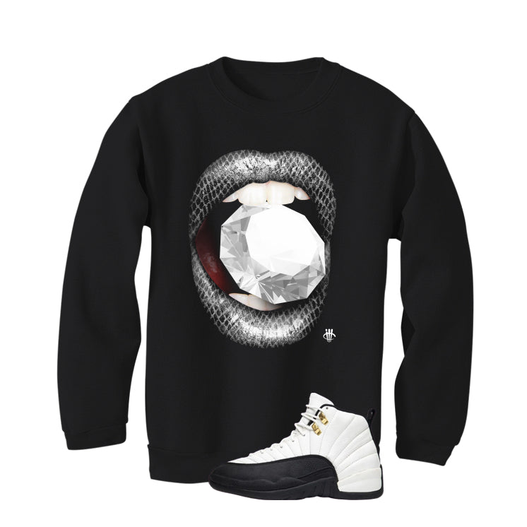 Air Jordan 12 Taxi Matching T-Shirt, Sweatshirts & Hoodies Black T-Shirt (Diamond)| illcurrency