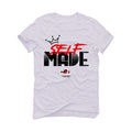 Air Jordan 4 "Red Cement" White T-Shirt (Self Made)