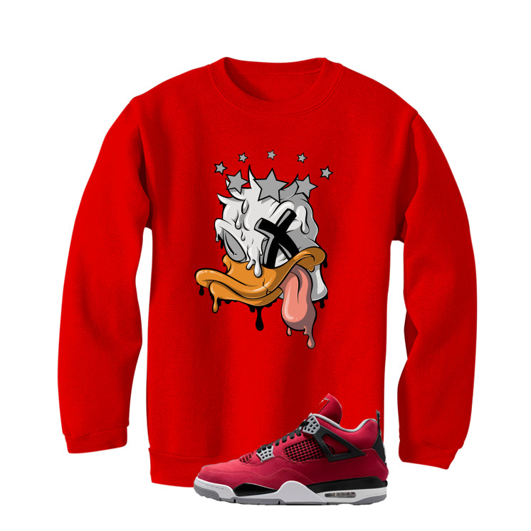 Air Jordan 4 Toro Bravo Matching T-Shirt, Sweatshirts, & Hoodies Red T-Shirt (Ducked)| illcurrency