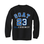 Air Jordan 1 Royal Reimagined | Illcurrency Black T-Shirt (GOAT 23)
