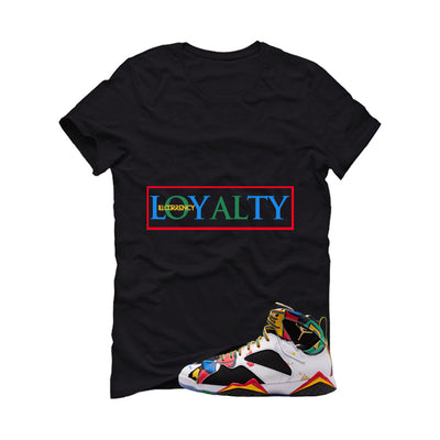 Air Jordan 7 Miro Matching T-Shirt Black T-Shirt (Loyalty)| illcurrency