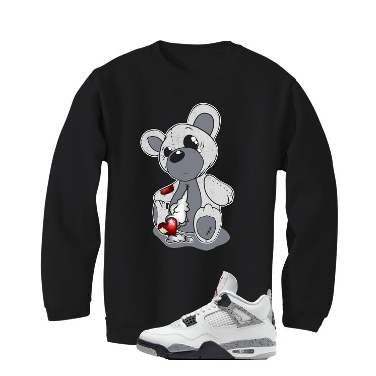 Air Jordan 4 White Cement Black T-Shirt (Big Teddy)| illcurrency