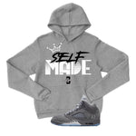 Air Jordan 5 Wolf Grey Matching T-Shirt, Sweatshirts & Hoodies Grey T-Shirt (Self Made)| illcurrency